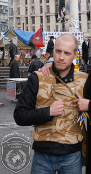 Руслан Кириленко, колишній підприємець з Санкт-Петербургу, представник прес-центру Майдану: